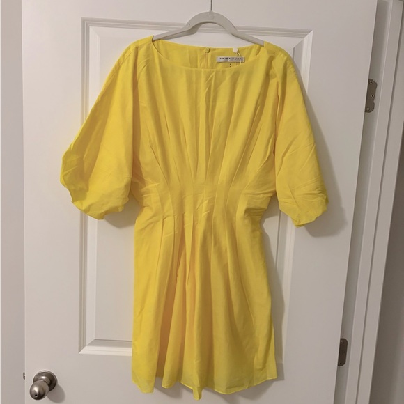 Trina Turk Gian 2 Pleated Cotton Voile Mini Dress - Picture 2 of 4